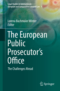 Immagine di copertina: The European Public Prosecutor's Office 9783319939155