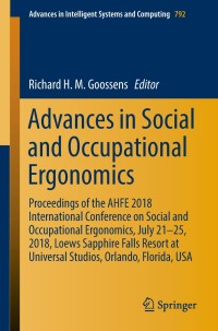 Cover image: Advances in Social and Occupational Ergonomics 9783319939995