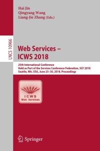 Imagen de portada: Web Services – ICWS 2018 9783319942889