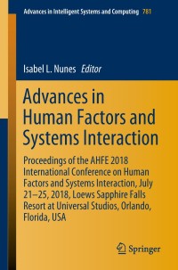 Cover image: Advances in Human Factors and Systems Interaction 9783319943336
