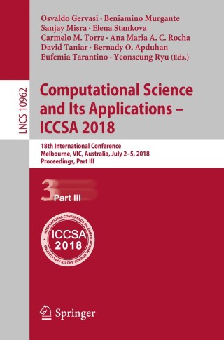 Cover image: Computational Science and Its Applications – ICCSA 2018 9783319951676