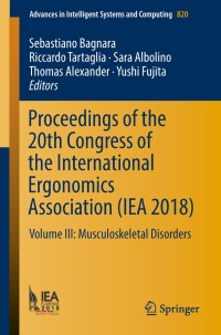 Cover image: Proceedings of the 20th Congress of the International Ergonomics Association (IEA 2018) 9783319960821