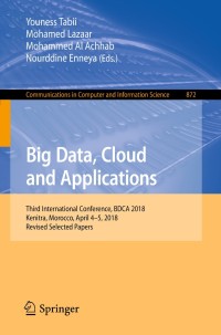Cover image: Big Data, Cloud and Applications 9783319962917