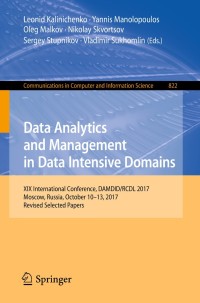 Cover image: Data Analytics and Management in Data Intensive Domains 9783319965529
