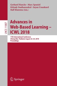 Titelbild: Advances in Web-Based Learning – ICWL 2018 9783319965642
