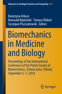 Titelbild: Biomechanics in Medicine and Biology 9783319972855