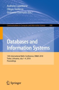 Cover image: Databases and Information Systems 9783319975702