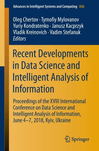 Immagine di copertina: Recent Developments in Data Science and Intelligent Analysis of Information 9783319978840
