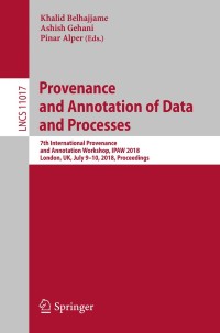 Cover image: Provenance and Annotation of Data and Processes 9783319983783