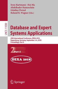 Imagen de portada: Database and Expert Systems Applications 9783319988115