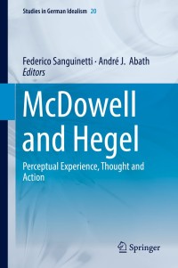 Immagine di copertina: McDowell and Hegel 9783319988955