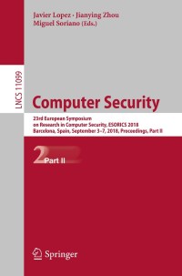 Cover image: Computer Security 9783319989884