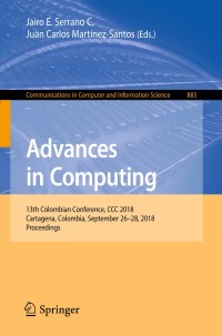 表紙画像: Advances in Computing 9783319989976