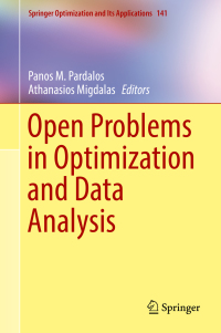 Cover image: Open Problems in Optimization and Data Analysis 9783319991412