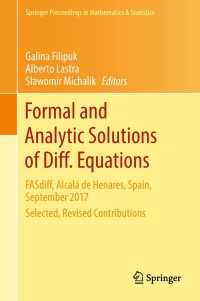 Cover image: Formal and Analytic Solutions of Diff. Equations 9783319991474