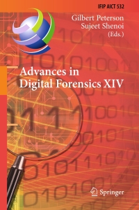 Cover image: Advances in Digital Forensics XIV 9783319992761