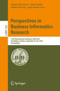 Cover image: Perspectives in Business Informatics Research 9783319999500