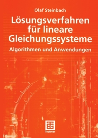 Imagen de portada: Lösungsverfahren für lineare Gleichungssysteme 9783519005025