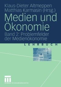 Cover image: Medien und Ökonomie 1st edition 9783531136332