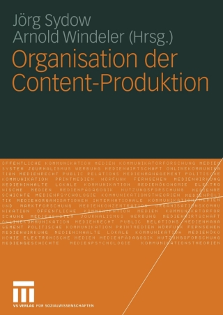 Cover image: Organisation der Content-Produktion 1st edition 9783531137841