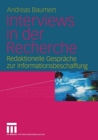 Imagen de portada: Interviews in der Recherche 9783531138831