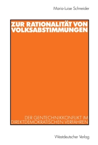 صورة الغلاف: Zur Rationalität von Volksabstimmungen 9783531140902
