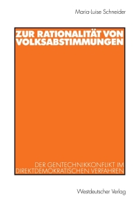 Titelbild: Zur Rationalität von Volksabstimmungen 9783531140902