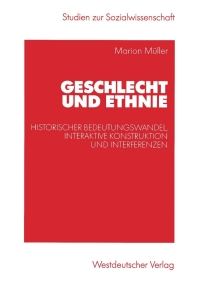 Cover image: Geschlecht und Ethnie 9783531141091