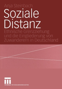 Cover image: Soziale Distanz 9783531141664