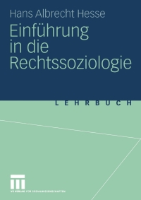 Cover image: Einführung in die Rechtssoziologie 9783531142609