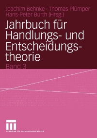 Cover image: Jahrbuch für Handlungs- und Entscheidungstheorie 1st edition 9783531143392