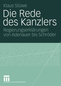 Cover image: Die Rede des Kanzlers 9783531145068