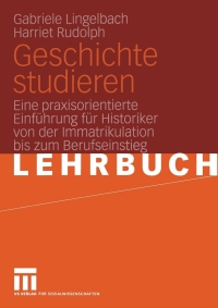 Imagen de portada: Geschichte studieren 9783531145570
