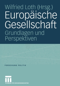 Imagen de portada: Europäische Gesellschaft 1st edition 9783531147581