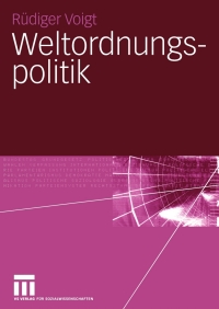 Immagine di copertina: Weltordnungspolitik 9783531148595