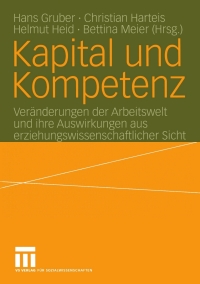 Cover image: Kapital und Kompetenz 1st edition 9783810035653