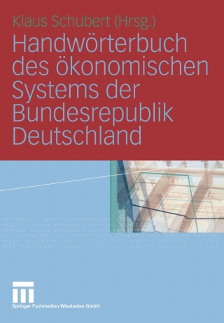 Cover image: Handwörterbuch des ökonomischen Systems der Bundesrepublik Deutschland 1st edition 9783810036469