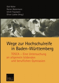 Imagen de portada: Wege zur Hochschulreife in Baden-Württemberg 1st edition 9783810037282