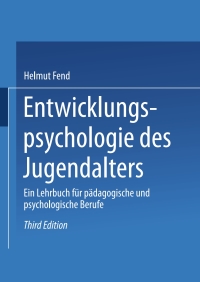 Cover image: Entwicklungspsychologie des Jugendalters 3rd edition 9783810039040