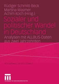 Imagen de portada: Sozialer und politischer Wandel in Deutschland 1st edition 9783810039309