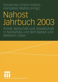 Imagen de portada: Nahost Jahrbuch 2003 1st edition 9783810041609