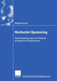 Cover image: Hochschul-Sponsoring 9783824406784