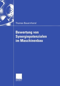 Imagen de portada: Bewertung von Synergiepotenzialen im Maschinenbau 9783824406883