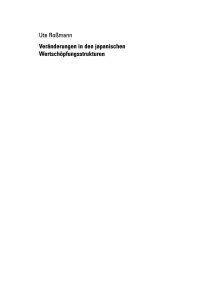 صورة الغلاف: Veränderungen in den japanischen Wertschöpfungsstrukturen 9783824407125