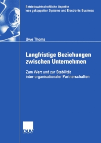 Titelbild: Langfristige Beziehungen zwischen Unternehmen 9783824407149