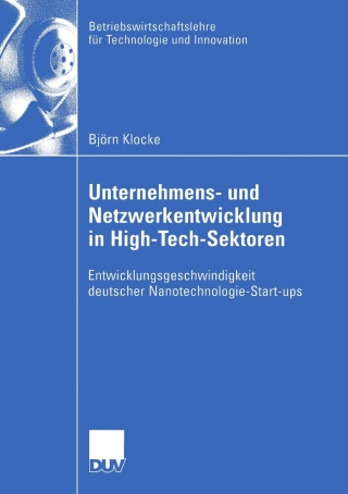 Imagen de portada: Unternehmens- und Netzwerkentwicklung in High-Tech-Sektoren 9783824407620