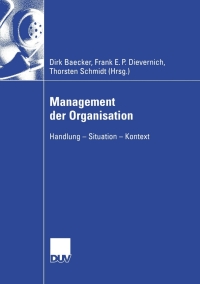 表紙画像: Management der Organisation 1st edition 9783824407705