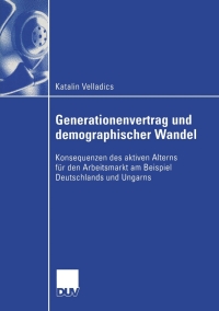 Imagen de portada: Generationenvertrag und demographischer Wandel 9783824407941