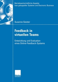 Cover image: Feedback in virtuellen Teams 9783824408320