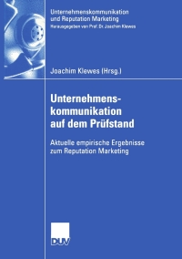 Cover image: Unternehmenskommunikation auf dem Prüfstand 1st edition 9783824408399